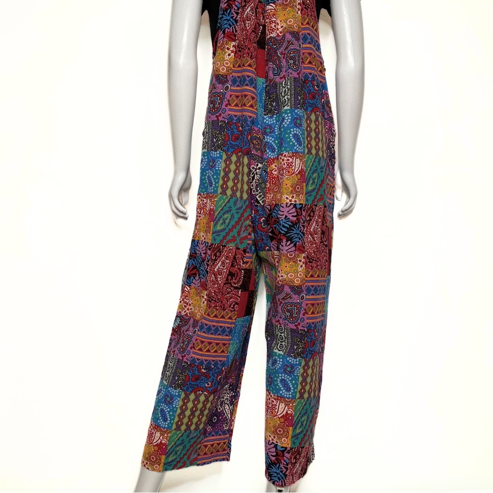 Weekend Wandered Patchwork Print Jumpsuit Overall… - image 7